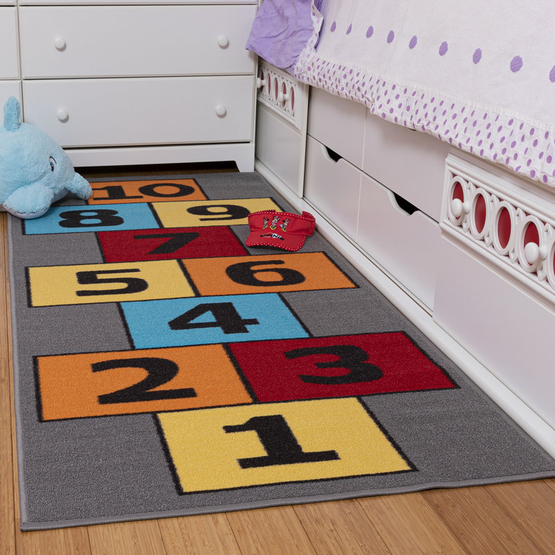 Zoomie Kids Malik Educational Hopscotch Children Area Rug & Reviews